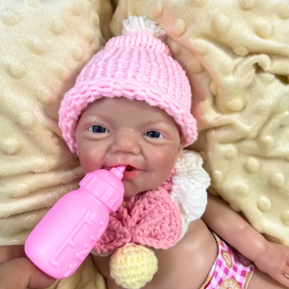 13 Zoll lebensechte solide Silikon Reborn Baby Puppe Charlie Girl Silikon waschbare Puppe elastische Stress abbauen Spielzeug Weihnachtsgeschenk