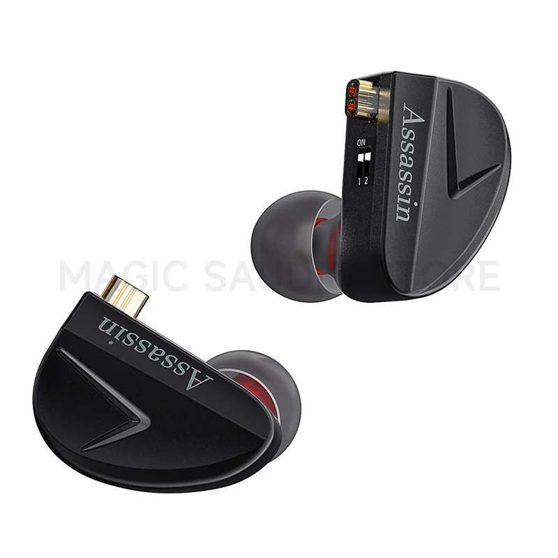 CVJ-auriculares Assassin in Ear, cascos con cable, 1BA + 1DD, modo de vibración, micrófono HIFI, interruptor de sintonización híbrido, IEM