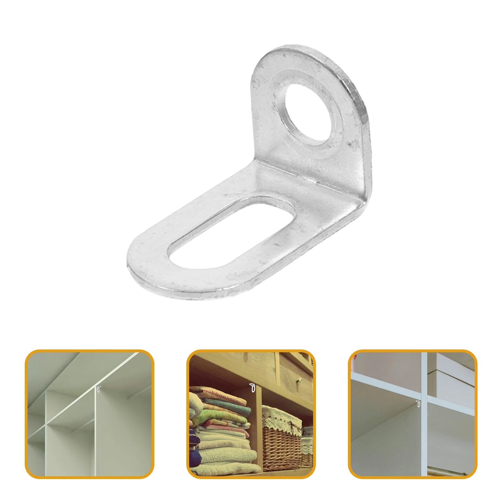

50Pcs Durable Angle Brackets for Shelves and Cabinets 90 Degree Support Easy Install L Bracket L Brackets for Shelves