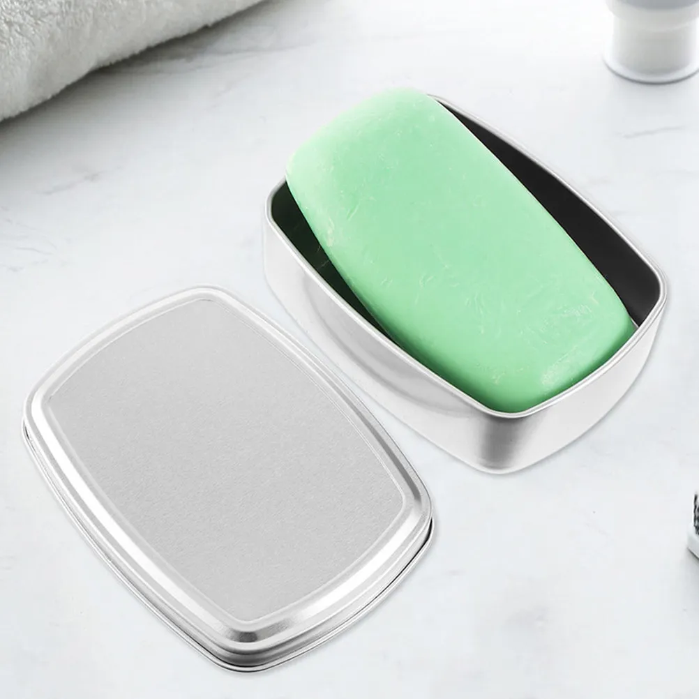 

Mini Aluminum Soap Box Small Portable Metal Storage Can with Tight Seal Lid for Travel Camping Bathroom Kitchen Soap Candies Tea