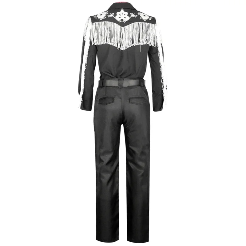 Ken Anime Cosplay Traje para Adultos, Ken, Gosling, Camisa Cowboy, Calças, Chapéu, Cinto, Lenço, Terno, Desempenho, Uniforme de Halloween, Filme