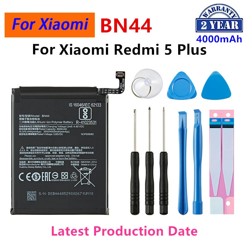 BN30 BN40 BN42 BN34 BN44 BN35 BN3A BM47 BN39 BN36 BM3D Battery For Xiaomi Redmi 4A/ 4 Pro/5A / 5 plus /Redmi go /Mi play view 6