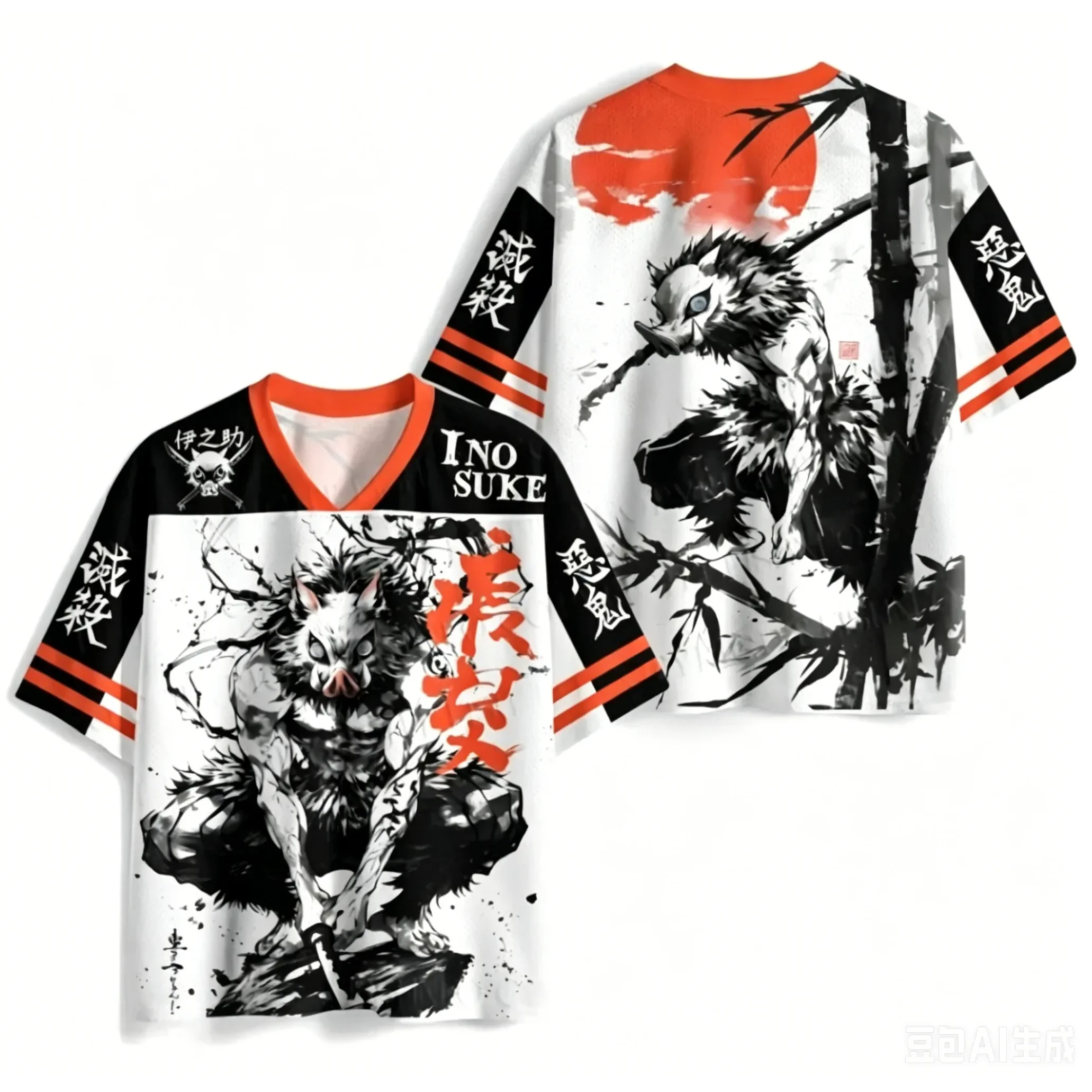 Anime-Geisterjäger-Serie für Männer und Frauen, You Douzi Sporttrikot, atmungsaktives Anime-Kurzarmshirt, Eltern-Kind-Outfit – Detail 6