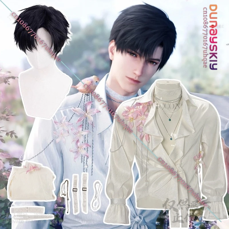 

Game Love And Deepspace Cosplay Zayne Lishen Costume Flower Shirt Sexy Handsome Anime Uniform Wigs Halloween Party RoleplaySuits