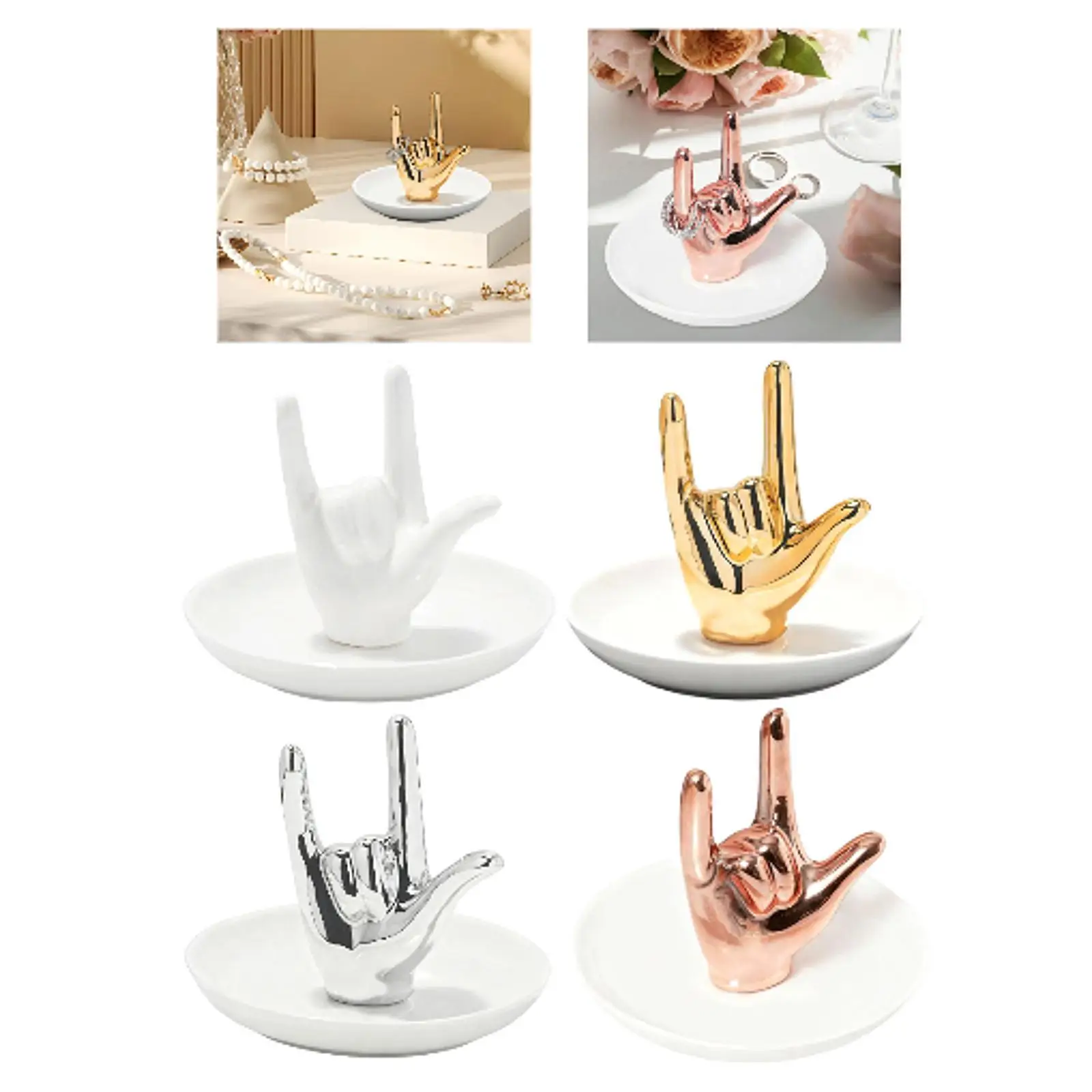 

Hand Shaped Holder Jewelry Tray Storage Tray Women Nordic Gift Vanity Storage Plate for Ears Pendant Bangle Brooches