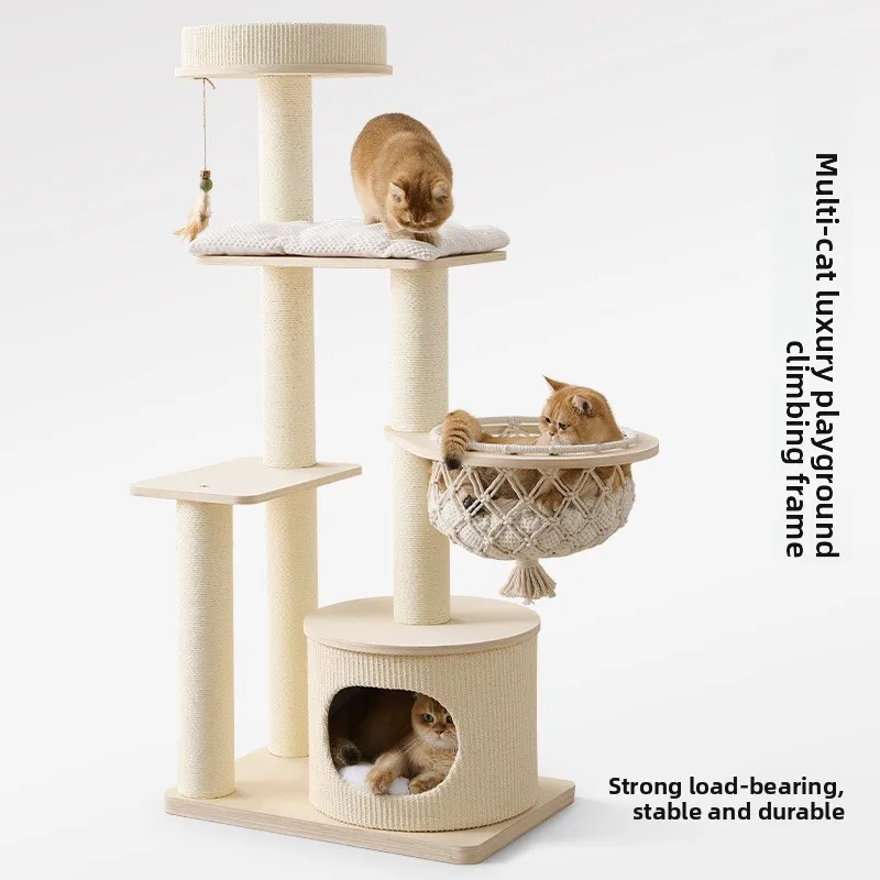 Space Saving Cat Tree Bed Combo Sisal Post Small Apartment Home Cat Condo Cat Tree Tower Cat Furniture Cat Tower Cat Tree