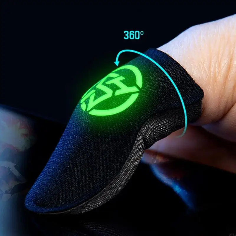 Q5WA Gaming Finger Sleeve for PUBG Treptable Leadertip Cover Hloves Thumb Dloves