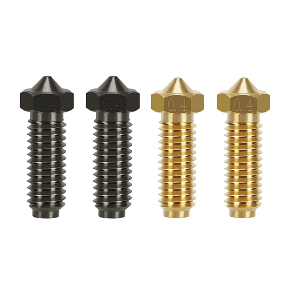 2pcs 3D Printer Parts Brass/Hardened Steel Volcano Nozzles for Anycubic Kobra 2 High Flow High Precision Nozzles 1.75Mm Filament