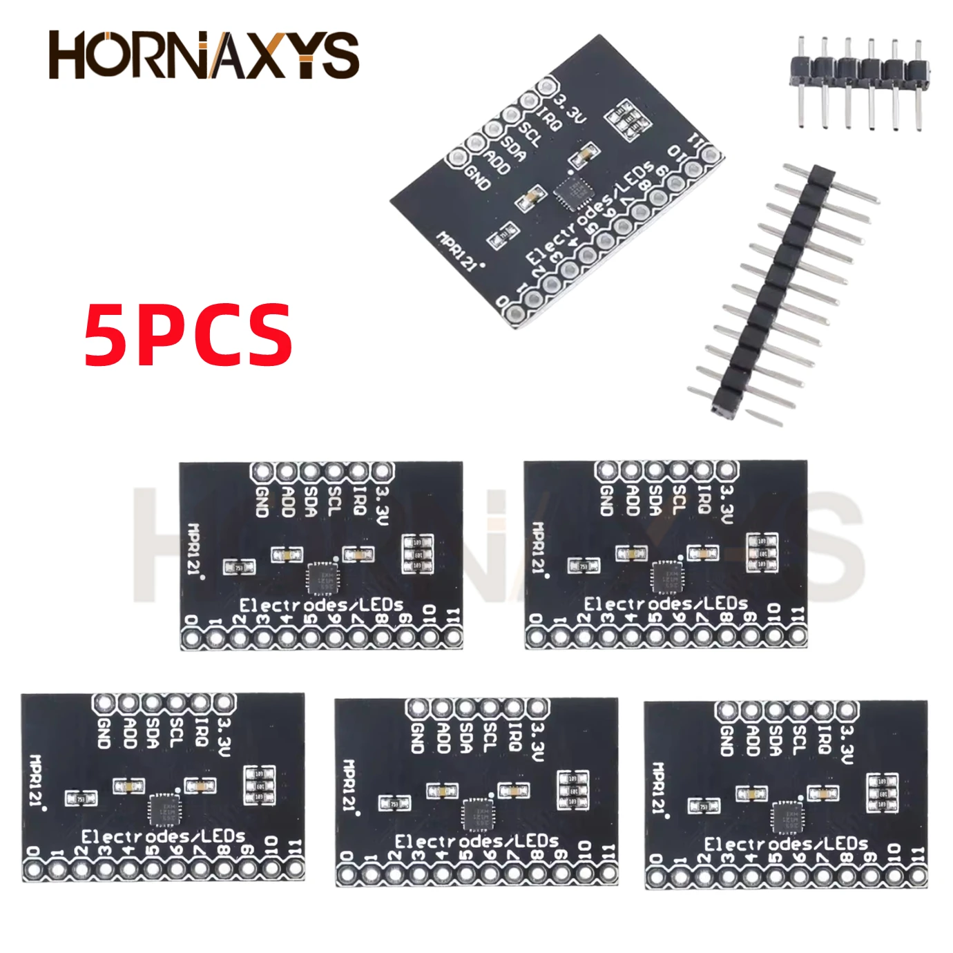 5pcs/10pcs MPR121 Breakout V12 Capacitive Touch Sensor Controller Module I2C keyboard Development Board For Arduino