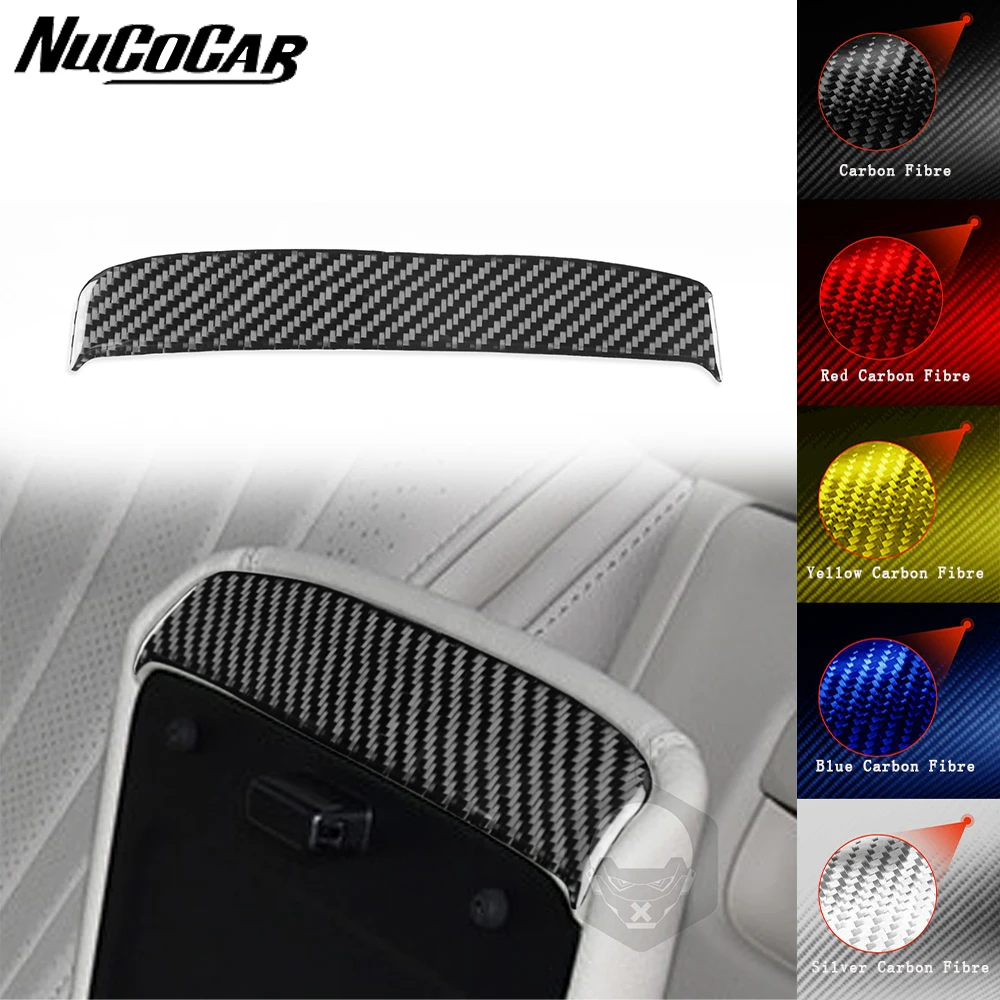 

For Benz Maybach S Class 2021-2024 Carbon Fiber Rear storage Panel Trim strip Car Interior Accessories Decorative Stickers