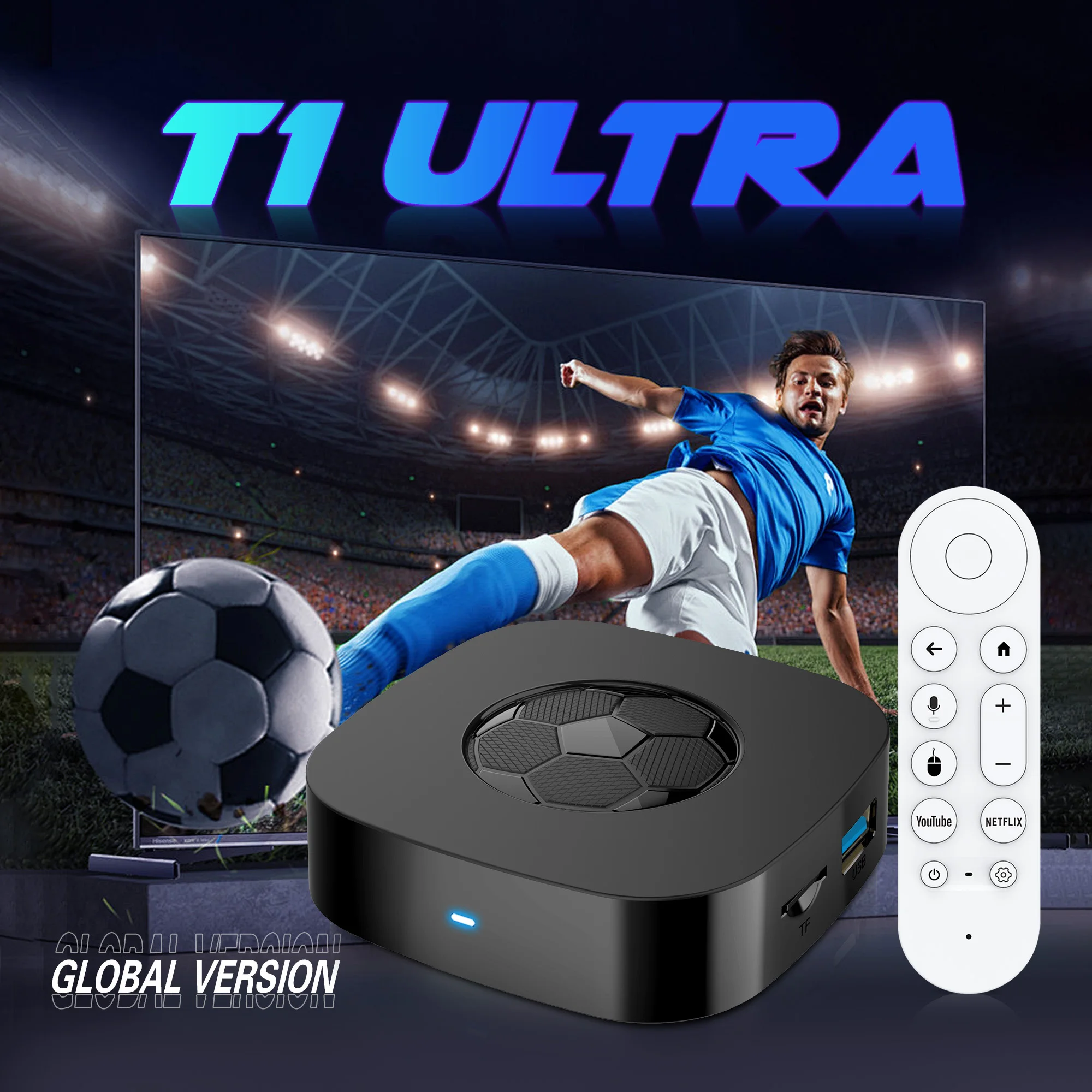 Smart TV Box T1 Ultra Android 16.0 RK3518 Quad Core 8GB 128GB Dual UI Interface 8K HD wifi6 BT5.4 Streaming Media Player