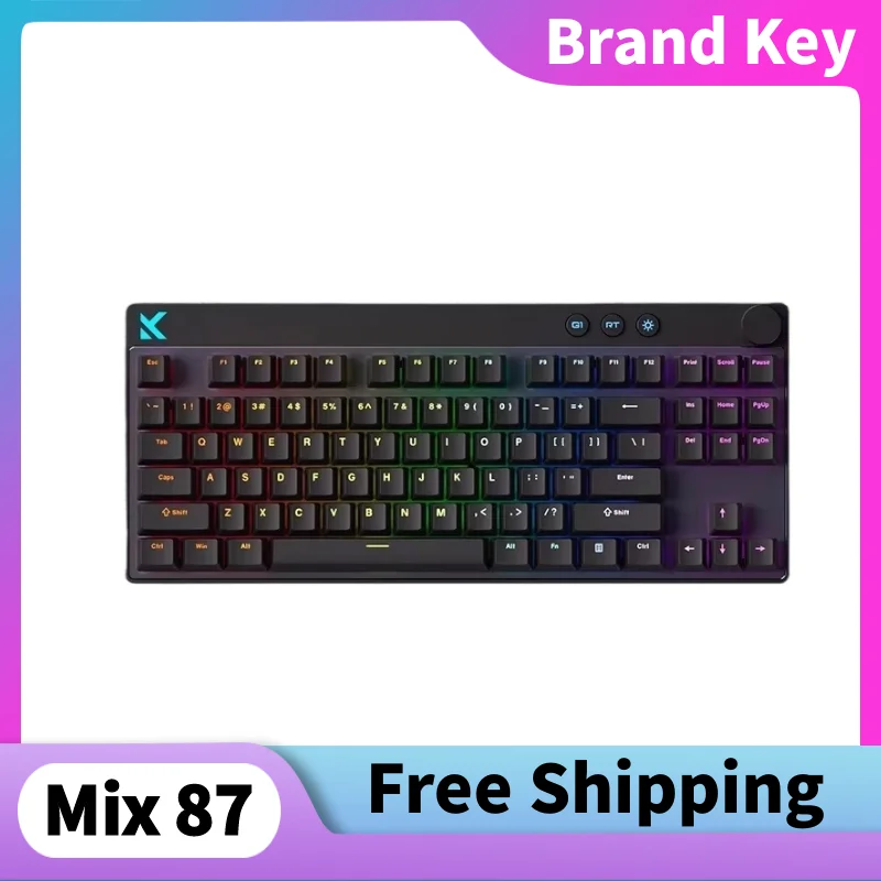 

MCHOSE Mix87 Magnetic Switch Keyboard Customized RGB LightingMulti-function Knob Macro Definitions 8K + 256K Gaming Keyboard
