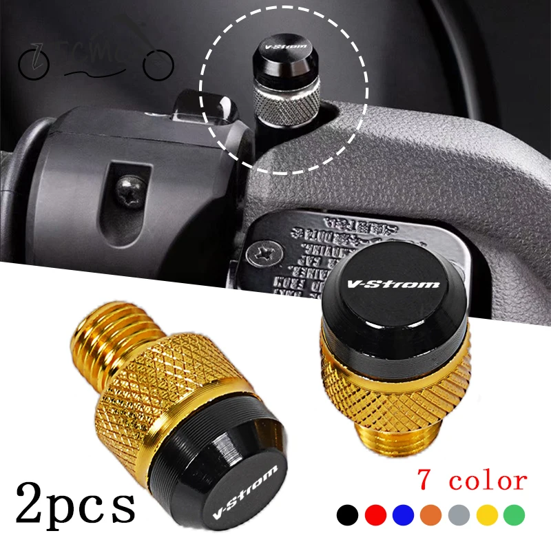 For SUZUKI VSTROM DL250 DL650 V-Strom DL1000 DL 650/XT Accessories M10*1.25 Motorcycle Mirror Hole Plugs Screws Bolts Cover Caps