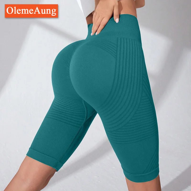 

-Новые бесшовные длинные брюки, брюки средней длины, женские утягивающие брюки с пятью точками, облегающие брюки