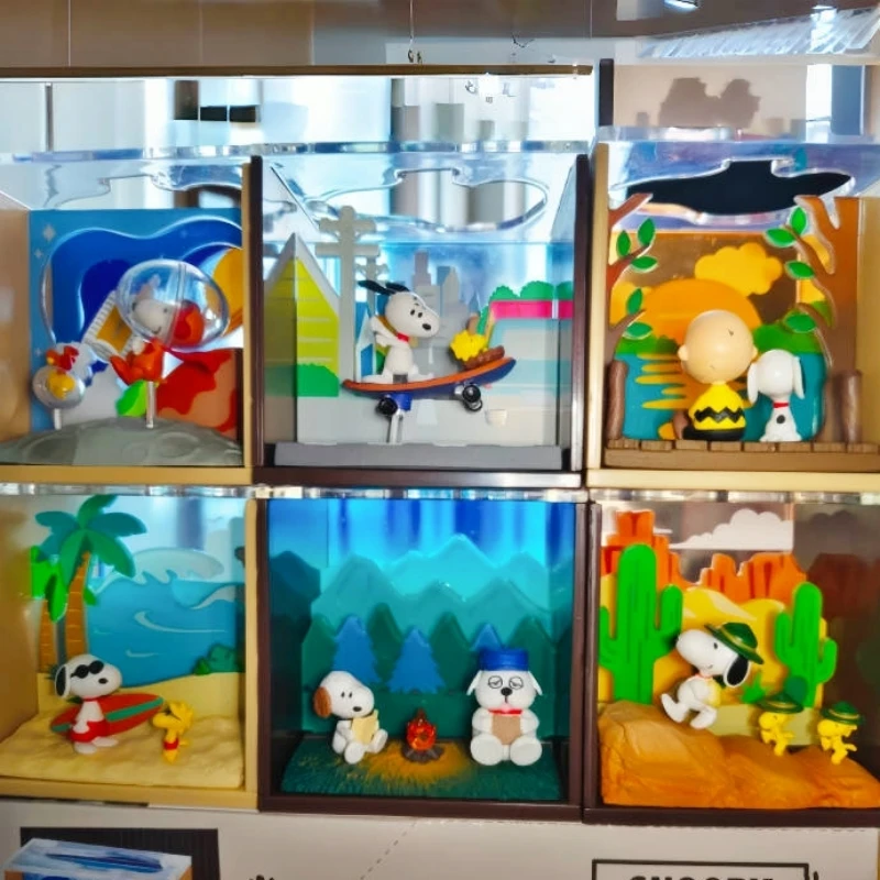 

В наличии Конфетные игрушки, оригинальная Re-Ment Snoopy Scenery Box Snoopy Astronaut, слепая коробка, фигурка, орнамент, модная игра, индивидуальный подарок ﻿