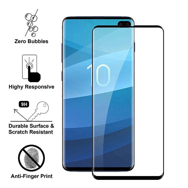 Protective Glass For Samsung Galaxy S10 Plus / S10 / S9 /S8 Screen Protector Glass 9H 2.5D Premium Phone Tempered Glass Film