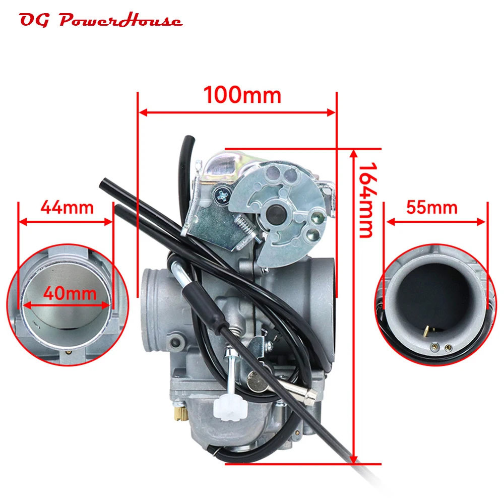 Motorcycle Parts TM40-6 40MM Flatslide Racing Carburetor For ATV Quad Go Kart Dirt Bike XR600, XR650, NX650 XR600 KLX650 DR650