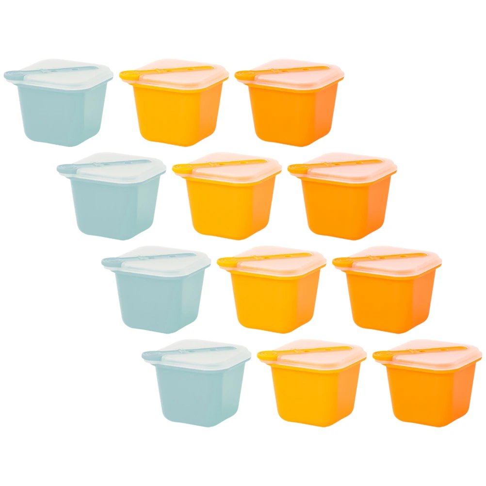 

12pcs Ice Cream Mold Maker Popsicles Molds Kitchen Food DIY Cubes Froze Reusable Lightweight Storage Summer Ice Cube Mold Lid