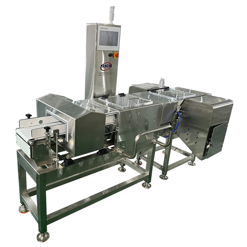 High Precision High Speed Food Metal Detector and Check Weigher Food Grade Belt for Food Production Line