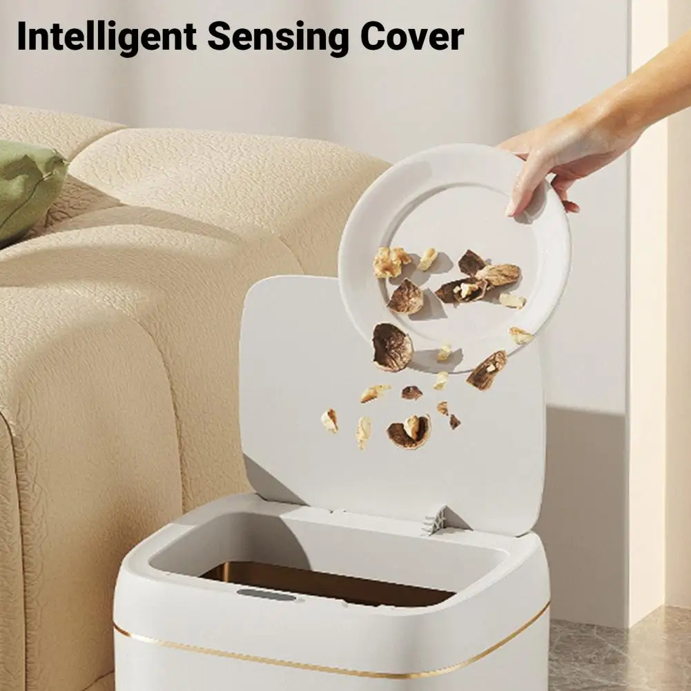 Office Bin with Motion Sensor Motion Sensor Trash with Rechargeable Battery 4-mode Automatic Lid Garbage Bin 11/13l for Kitchen