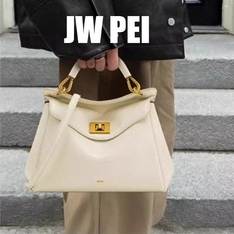 

JW PEI Premium Leather handbag, Lock clasp Elegant Fashion shoulder bag,Spring&Autumn Popular Women's Bag