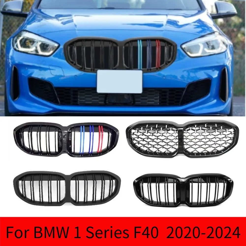 

Car Tuning Front Kidney Grills Grille for BMW 1 Series F40 118i 120i 128ti 130i M135i xDrive 2020-2024 Black Gloss