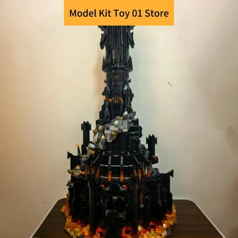 Creative Dark Black Tower Assembly Building Blocks 5471PCS Model Home Ornament Display Toys 2026 New Arrival Holiday Gifts