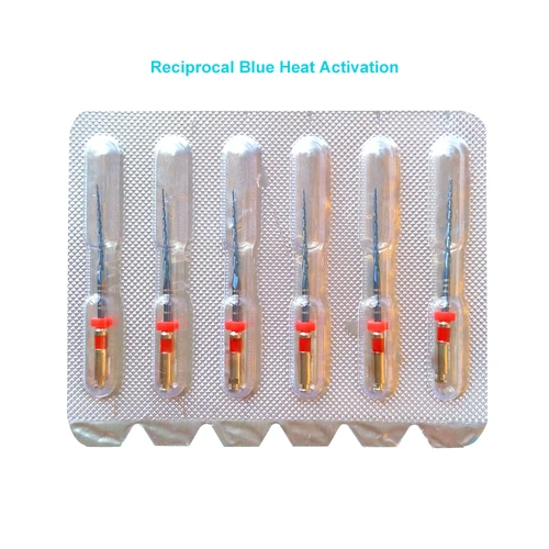 Limas de calor azules recíprocas dentales, instrumento endodóntico de 25mm, R25