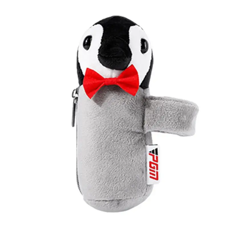 Golf Ball Bag Pouch Penguin Shape Zippered Valuables Bag Mini Golf Tee Pouch Bag Portable Golf Bag Organizer Valuables Holder