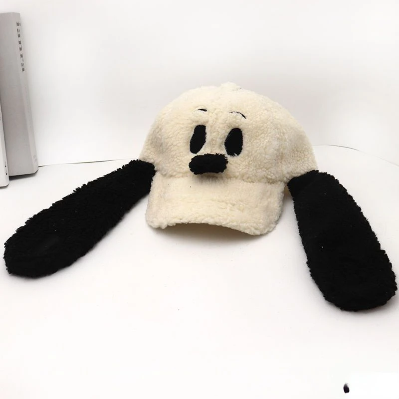 Berretto da baseball Snoopy per donna autunno e inverno moda più protezione per le orecchie in velluto regalo caldo cappello con visiera in velluto di agnello cartone animato