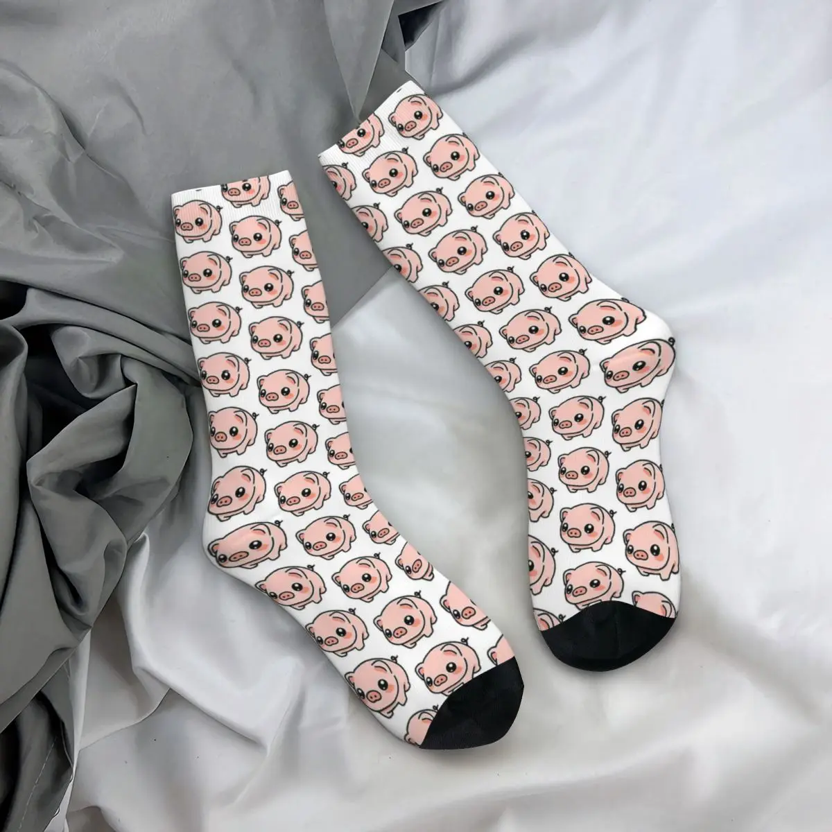 Cute Baby Pig Animal Socks, Meias Presente, Novidade, Primavera, Verão, Outono, Inverno, Ao ar livre, Homens, Mulheres