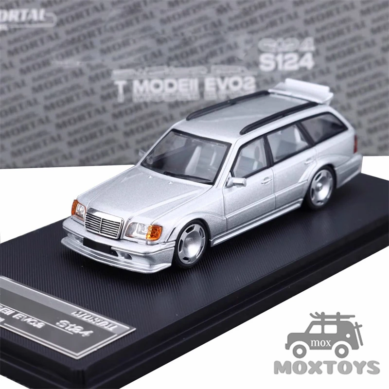 Mortal 1:64 S124 T MODEII EVO2 Taxi amarillo/verde/plata modelo de coche fundido a presión