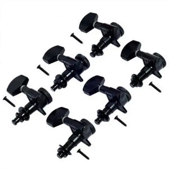 

6pcs 6R Locking Tuners Pegs Machine Heads Black for replacement