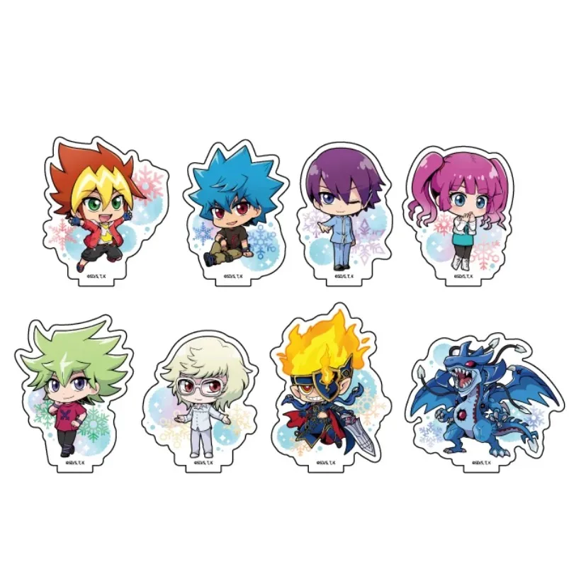 Game Yu-Gi-Oh! SEVENS Mini Figure Doll Anime YuGiOh Oudou Yuuga Kamijou Tatsuhisa Acrylic Stand Model Cosplay Toy Gift