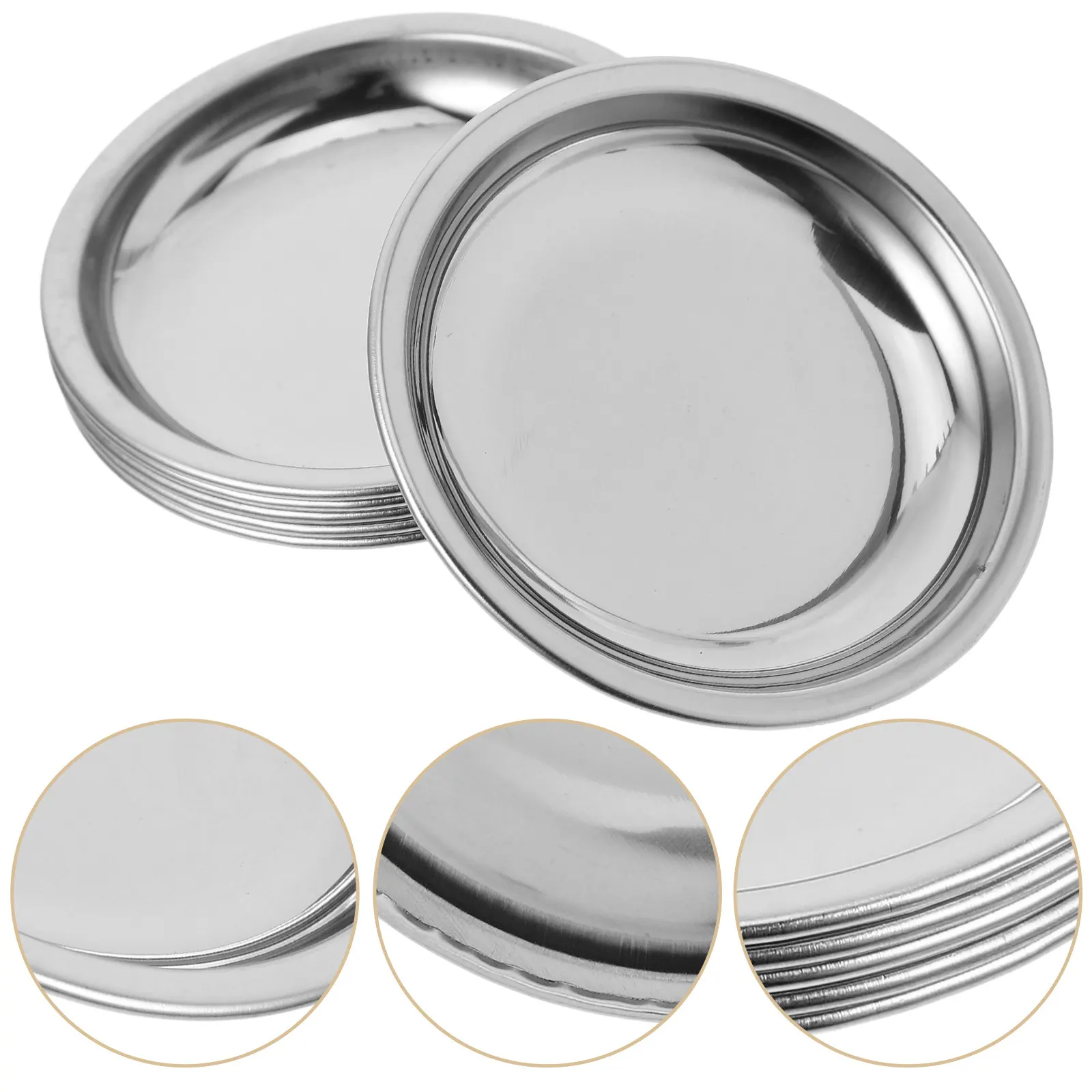 6Pcs Stainless Steel Jewelry Scale Pan Electronic Weighing Tray Accurate Rhinestones Measuring Plate Lab Supply Digital Scale