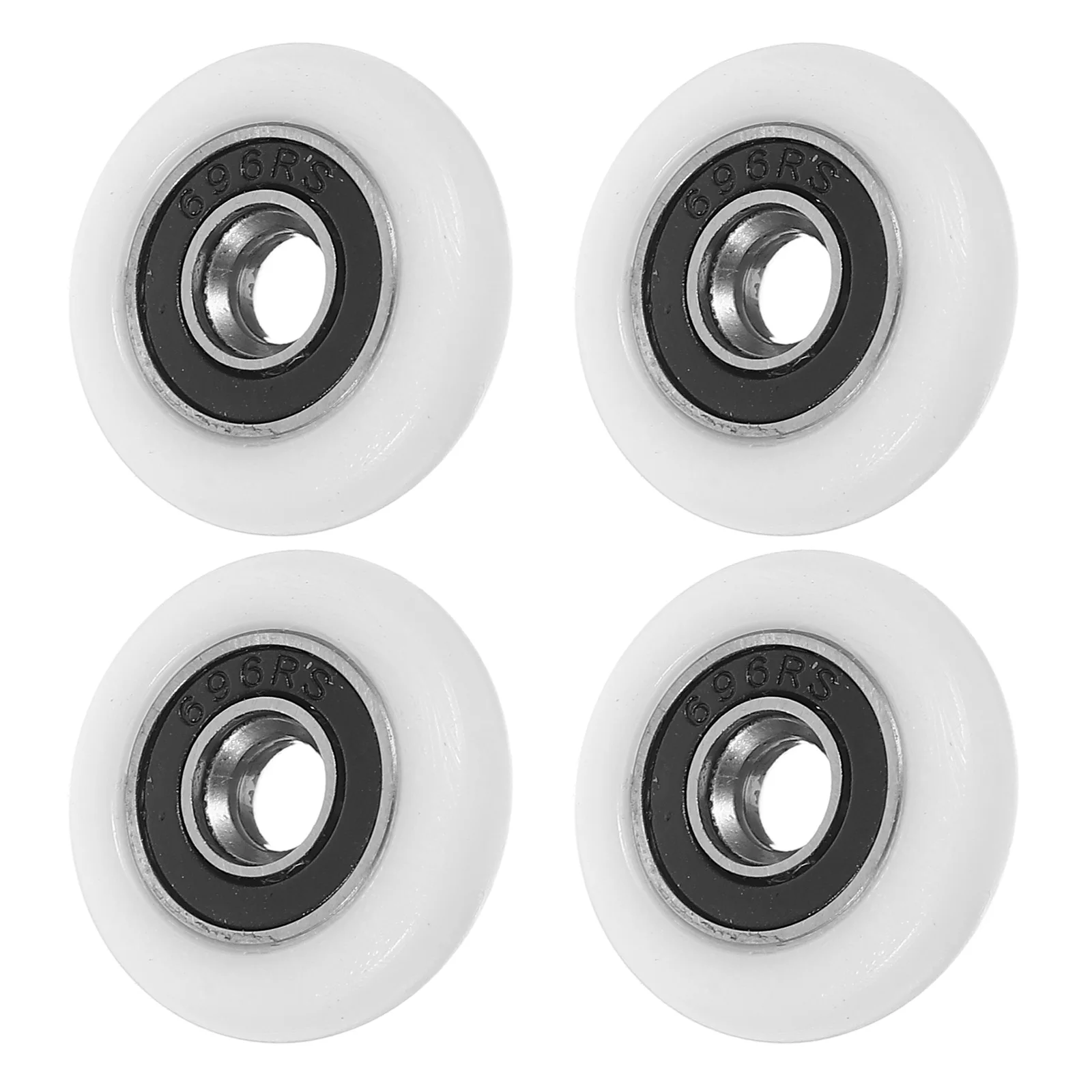 

4pcs Bathroom Pulley Roller Replacement Glass Smooth Hardware Durable Metal Hangers Waterproof Universal Fit for Sliding Parts