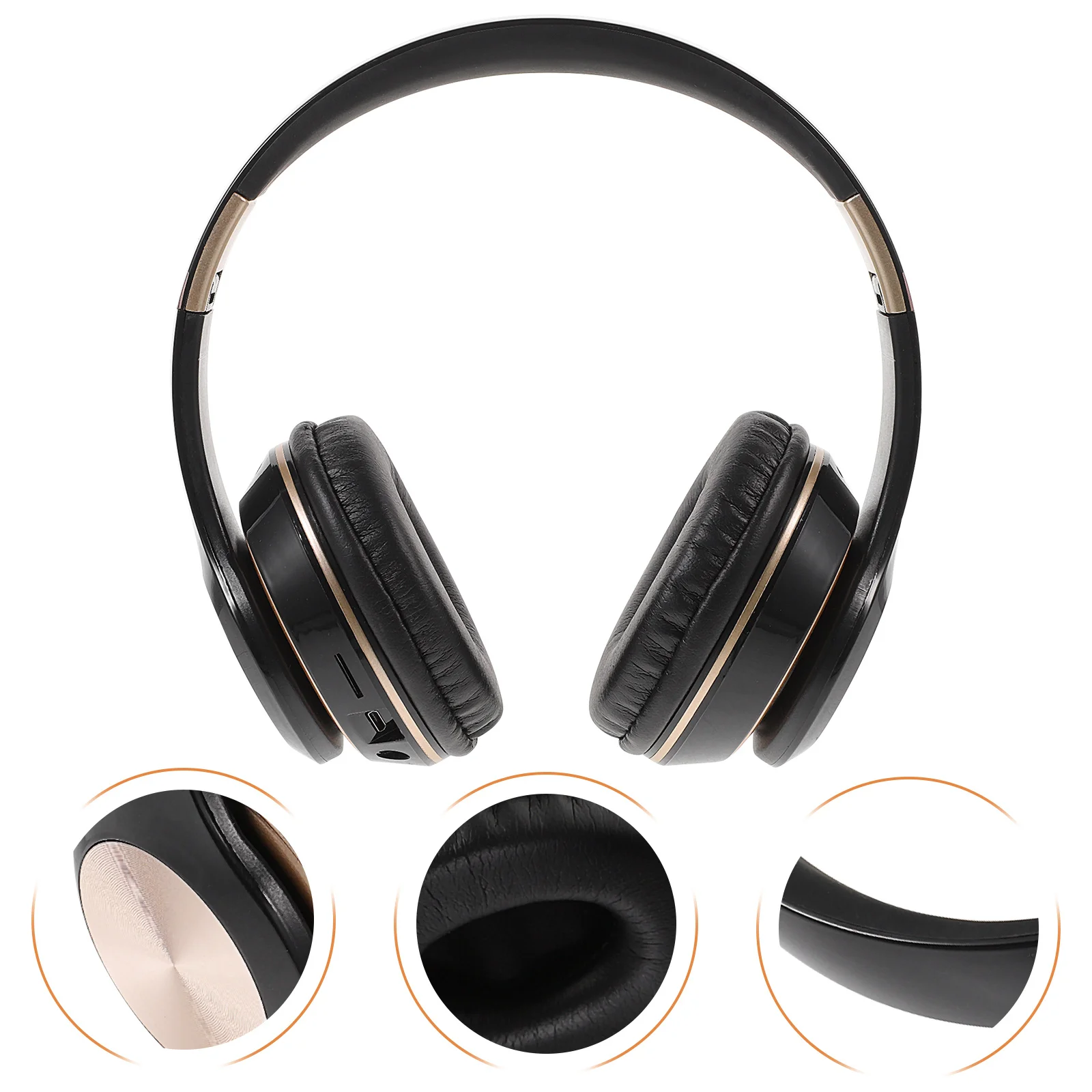 

T5 Wireless Headphone Black Golden Telescopic Sports Running Gaming Headset Noise Reduction High Sensitivity Headphone