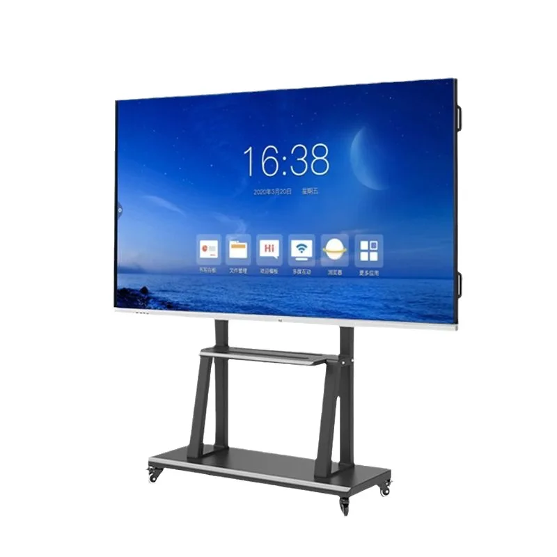 Intelligent 4k multimedia teaching machine conference training electronic handwriting whiteboard office mobile touch display