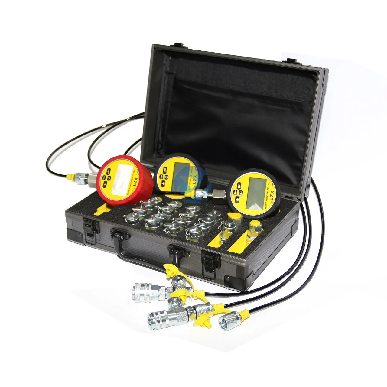 

XZT Digital Hydraulic Pressure Gauge Set Diagnostic Test Kit Excavator Digital Hydraulic Pressure Test Kit XZTK-70P