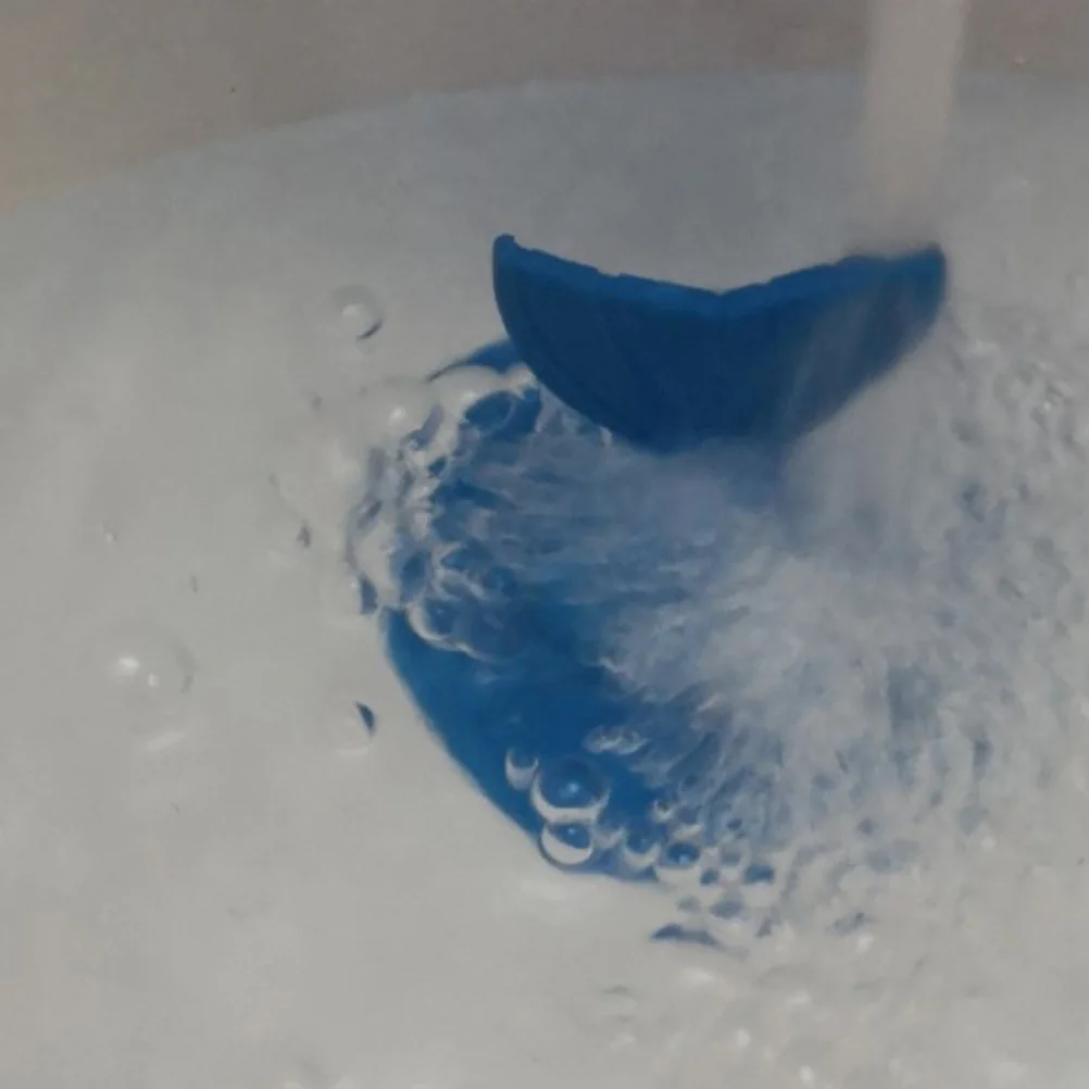 

2Pcs Floor Drain Sink Cover Blue White Fishtail Strong Adsorption Kitchen Bathroom Stopper Deodorant Strainer Plug