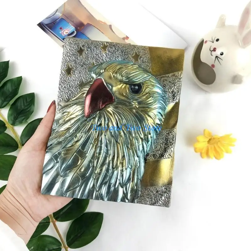 HX6F DIY اليدوية الحيوان عرض المنزل الحرفية فريدة من نوعها النسر جدار ديكور الراتنج العفن #1