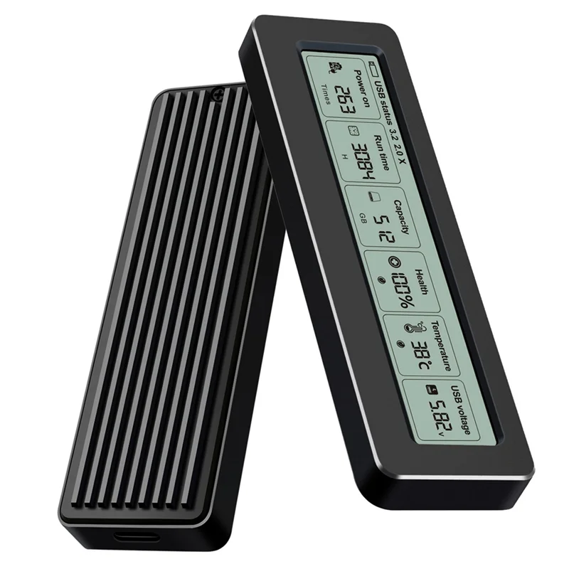

Б92Б-М. 2 Nvme NGFF SSD Корпус M2 SSD Интеллектуальный цифровой 10 Гбит/с USB 3.2 Gen2 Внешний диск с экраном дисплея