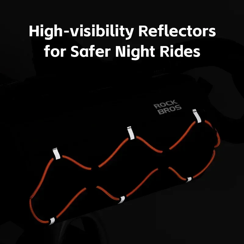 ROCKBROS Torba na kierownicę rowerową 2,2 l Wielofunkcyjna torba rowerowa Mtb na rower szosowy Regulowana torba na ramię Pakiet rowerowy 3D Design
