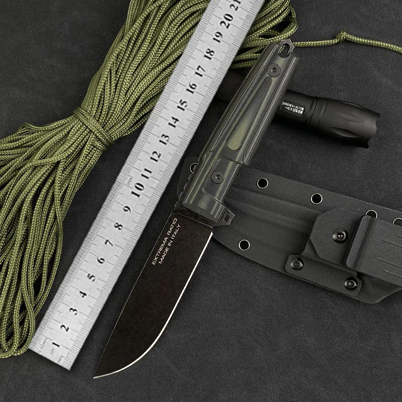 

Stainless Steel Stone Washed Fixed Blade Knife G10 Handle Outdoor Camping Survival Hunting Tool Straight Knifes With Scabbard