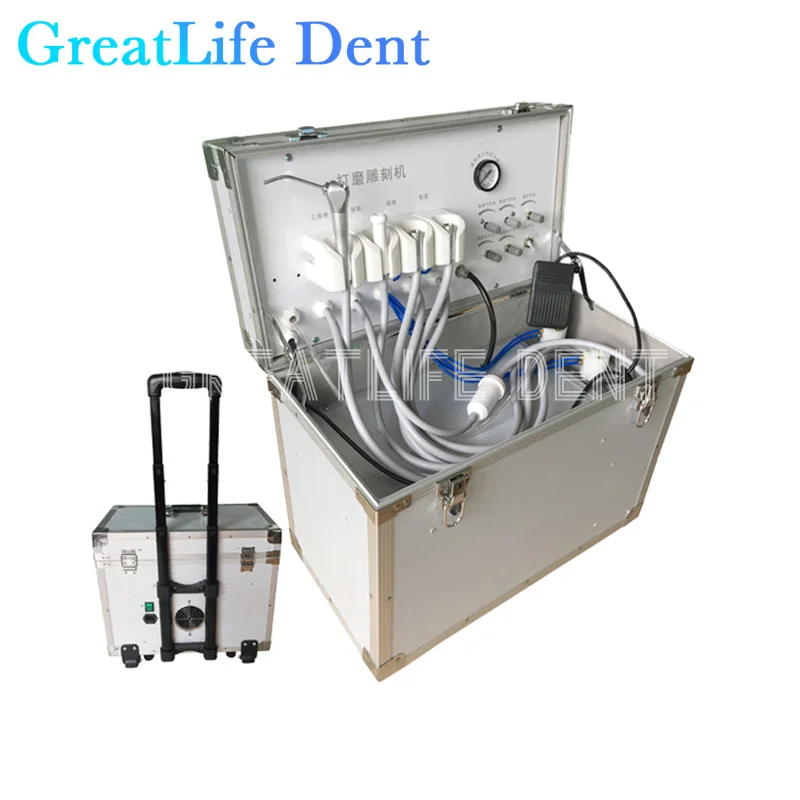 

GreatLife Dent All in One Mobile Dental Portable Turbine Unit Portable Dental Unit Portable Dental Unit