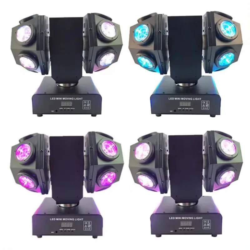 

4pcs/lot New led 12 head moving full-color double arm moving heads stage lighting wedding bar KTV drum scanning lamp