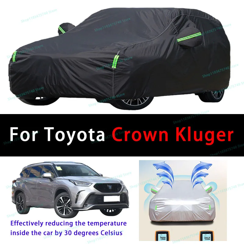 

For Toyota Crown Kluger Summer Full Car Covers Outdoor Sun uv Protection Dust Cooling Protective Auto Protective Cover