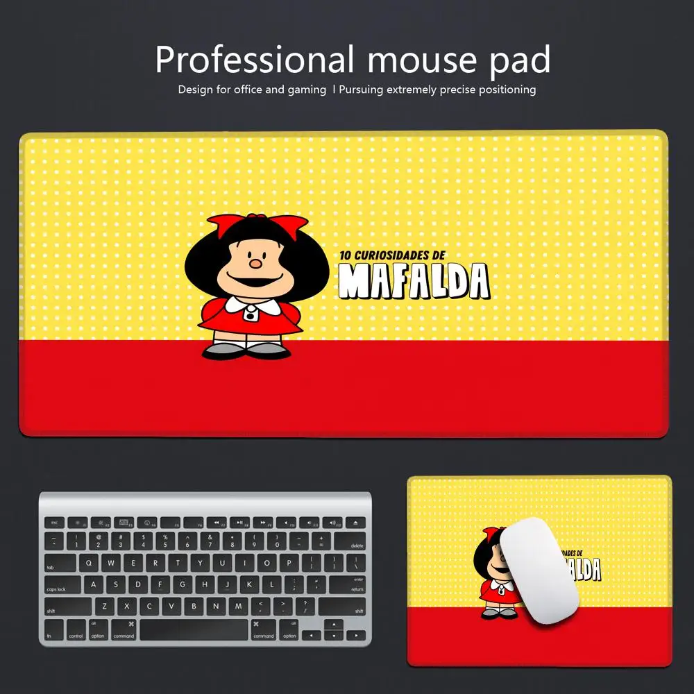 Cartoon Mafalda Cute S Mouse Pad Large Desk Mat Keyboard Ergonomic Office Rubber Game PC Non-slip HYBXAXC Home Custom Best Pri