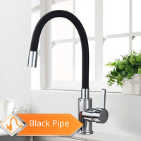 Kitchen faucet, practical hot and cold swivel telescopic flexible universal hose sink faucet