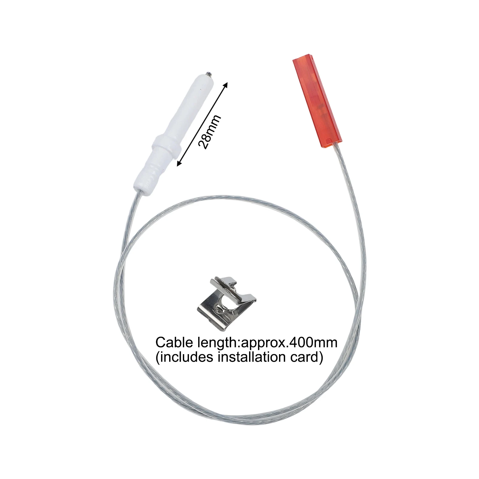 For Sabaf Built in Gas Stove Ignition Needle 400mm 450mm Electronic for pulse Igniter White Plastic Metal Assembly